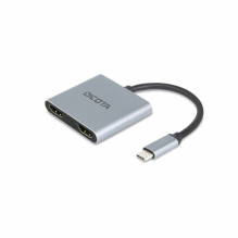 DICOTA D32063 USB-C nešiojama 4 viename mini prijungimo stotelė 4K HDMI PD 100 W sidabrinė