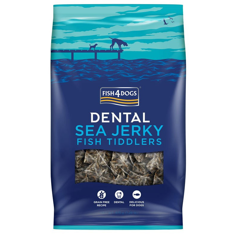 FISH4DOGS Dental Sea Jerky Fish Tiddlers - dog treat - 575g