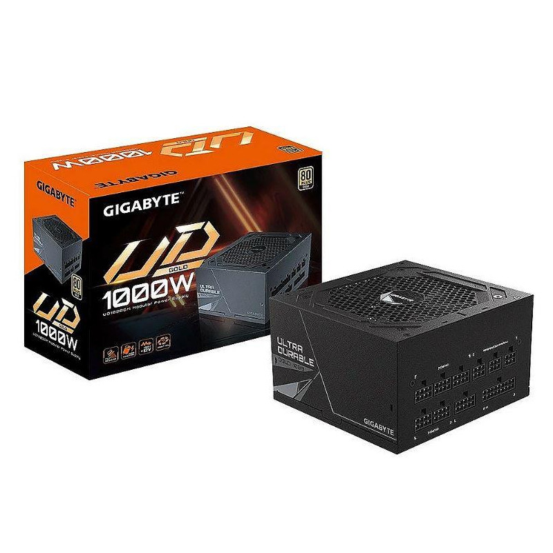 Power Supply, GIGABYTE, 1000 Watts, Efficiency 80 PLUS GOLD, MTBF 100000 hours, GP-UD1000GM