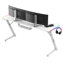 Huzaro Hero 4.8 White RGB – žaidimų stalas