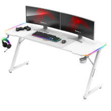 Huzaro Hero 4.8 White RGB – žaidimų stalas