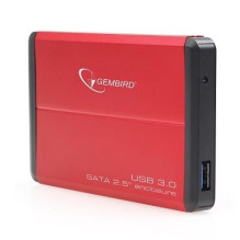 HDD CASE EXT. USB3 2.5&quot; / RED EE2-U3S-2-R GEMBIRD