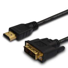 Savio CL-139 vaizdo kabelio adapteris 1,8 m DVI-A HDMI Type A (standartinis) Juoda