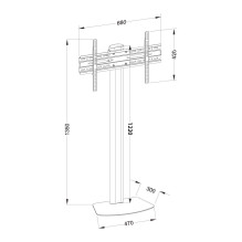 Techly ICA-TR27 televizoriaus laikiklis 139,7 cm (55&quot;) Juodas