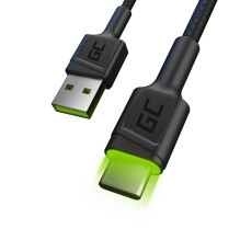 Green Cell KABGC13 USB laidas USB 2.0 2 m USB A USB C Juodas