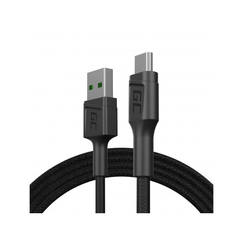 Green Cell KABGC20 USB laidas USB 2.0 1,2 m USB A Micro-USB B Black