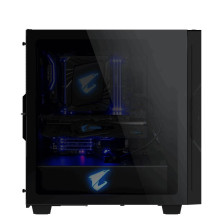 Dėklas, GIGABYTE, AORUS C300 GLASS, MidiTower, neįeina, ATX, MicroATX, MiniITX, spalva juoda, GB-AC300G