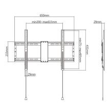 TELEVIZORIAUS ACC SIENOS MONTAVIMAS 37-80&quot; / WM-80F-01 GEMBIRD