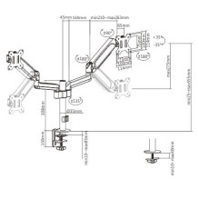 DISPLAY ACC MOUNTING ARM / 17-32&quot; MA-DA2P-01 GEMBIRD