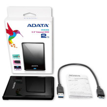 Išorinis HDD, ADATA, HV620S, 1TB, USB 3.1, spalva juoda, AHV620S-1TU31-CBK