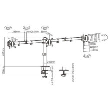 DISPLAY ACC MOUNTING ARM / 17-27&quot; MA-D3-01 GEMBIRD