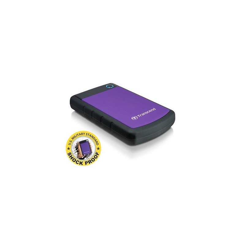 External HDD, TRANSCEND, StoreJet, 1TB, USB 3.0, Colour Purple, TS1TSJ25H3P