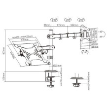 DISPLAY ACC MOUNTING ARM / NB TRAY MA-DA-03 GEMBIRD