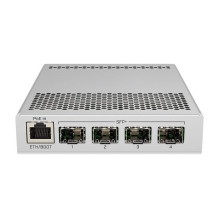 Jungiklis, MIKROTIK, 1x10Base-T / 100Base-TX / 1000Base-T, 4xSFP+, PoE prievadai 1, CRS305-1G-4S+IN