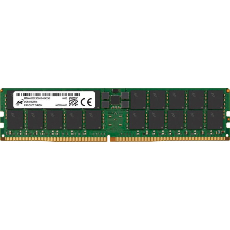 Serverio atminties modulis, MICRON, DDR5, 64 GB, RDIMM, 4800 MHz, CL 40, 1,1 V, MTC40F2046S1RC48BA1R