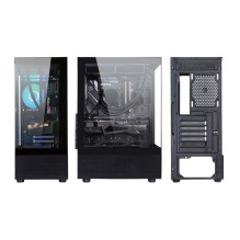 Case, GOLDEN TIGER, Raider DK-6, MidiTower, Case product features Transparent panel, Not included, ATX, Colour Black, RA