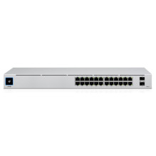 Switch, UBIQUITI, USW-24-POE, Type L2, Desktop / pedestal, Rack, 24x10Base-T / 100Base-TX / 1000Base-T, 2xSFP, PoE+ port