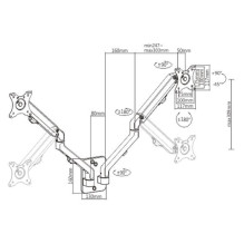 DISPLAY ACC MOUNTING ARM 27&quot; / MA-WA2-01 GEMBIRD