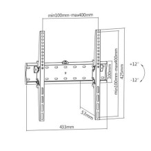 TELEVIZORIAUS ACC SIENOS MONTAVIMAS 32-55&quot; / WM-55T-02 GEMBIRD