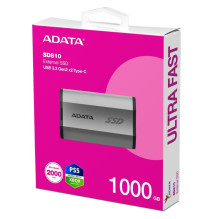 External SSD, ADATA, SD810, 2TB, USB-C, Write speed 2000 MBytes / sec, Read speed 2000 MBytes / sec, SD810-2000G-CSG