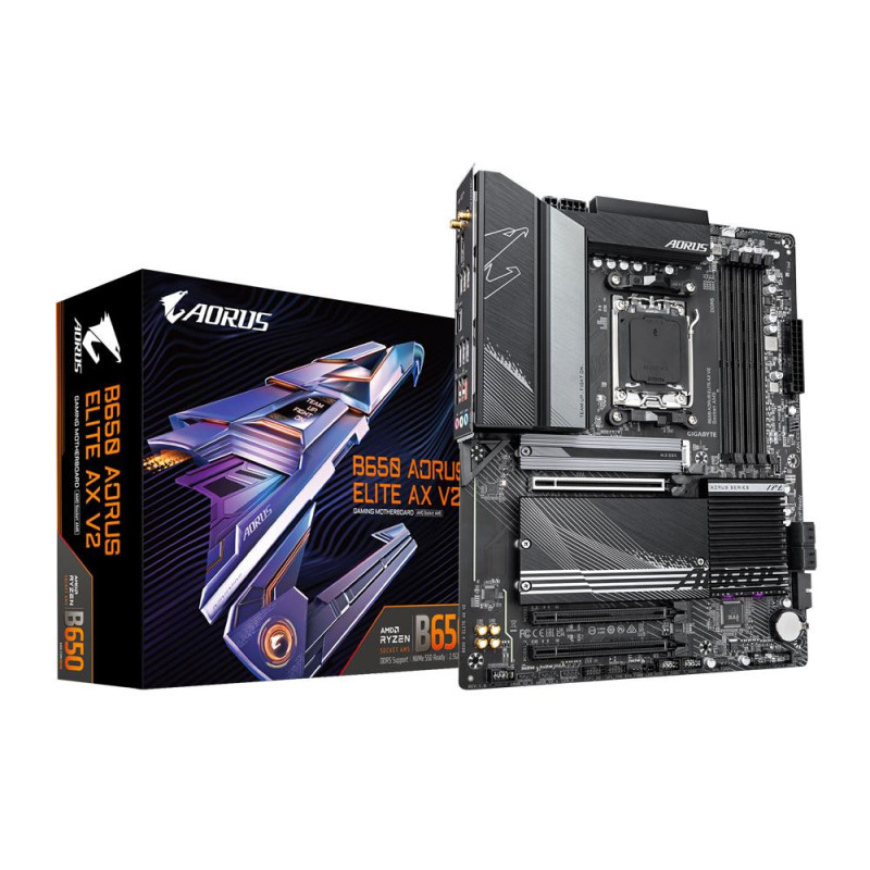 Mainboard, GIGABYTE, AMD B650, SAM5, ATX, Memory DDR5, Memory slots 4, 1xPCI-Express 16x, 2xPCI-Express 2.0 16x, 3xM.2, 