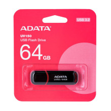 ADATA 64 GB DashDrive UV150 USB atmintinė A tipo USB 3.2 Gen 1 (3.1 Gen 1) Juoda