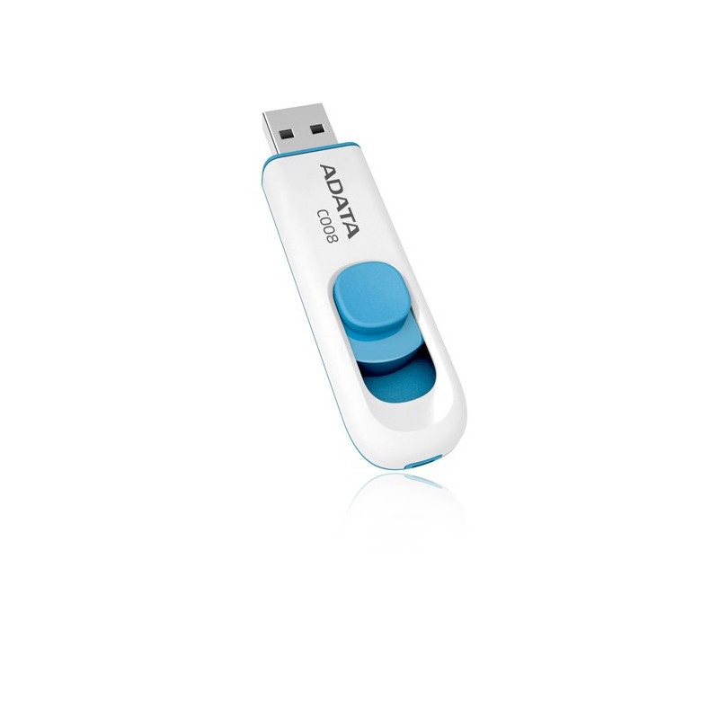 ADATA 64GB C008 USB atmintinė USB Type-A 2.0 Mėlyna, balta