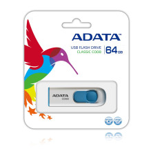 ADATA 64GB C008 USB atmintinė USB Type-A 2.0 Mėlyna, balta