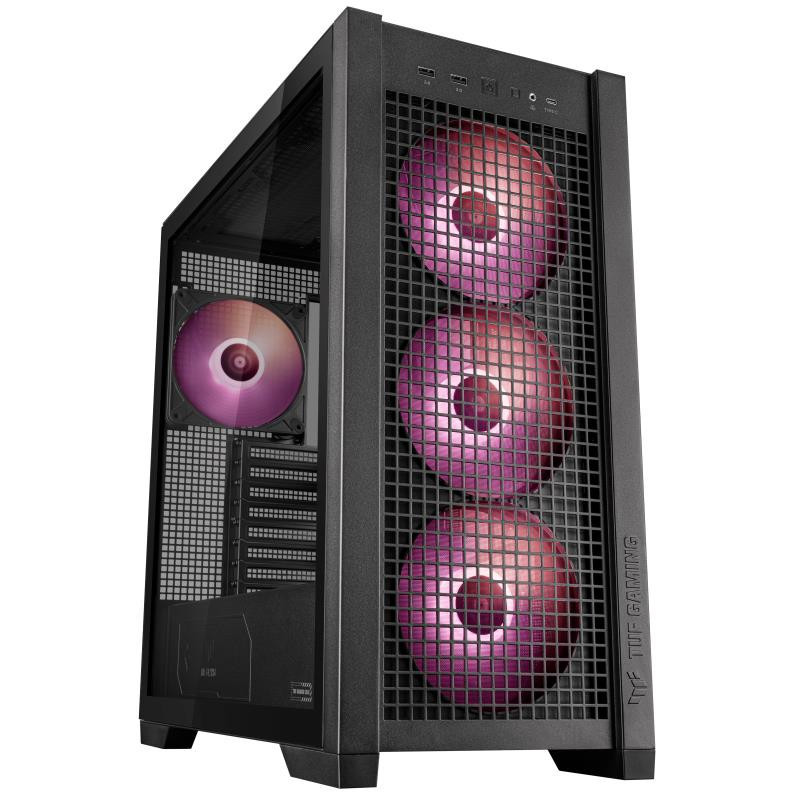 Case, ASUS, TUF Gaming GT302 ARGB, MidiTower, Case product features Transparent panel, Not included, ATX, EATX, MicroATX