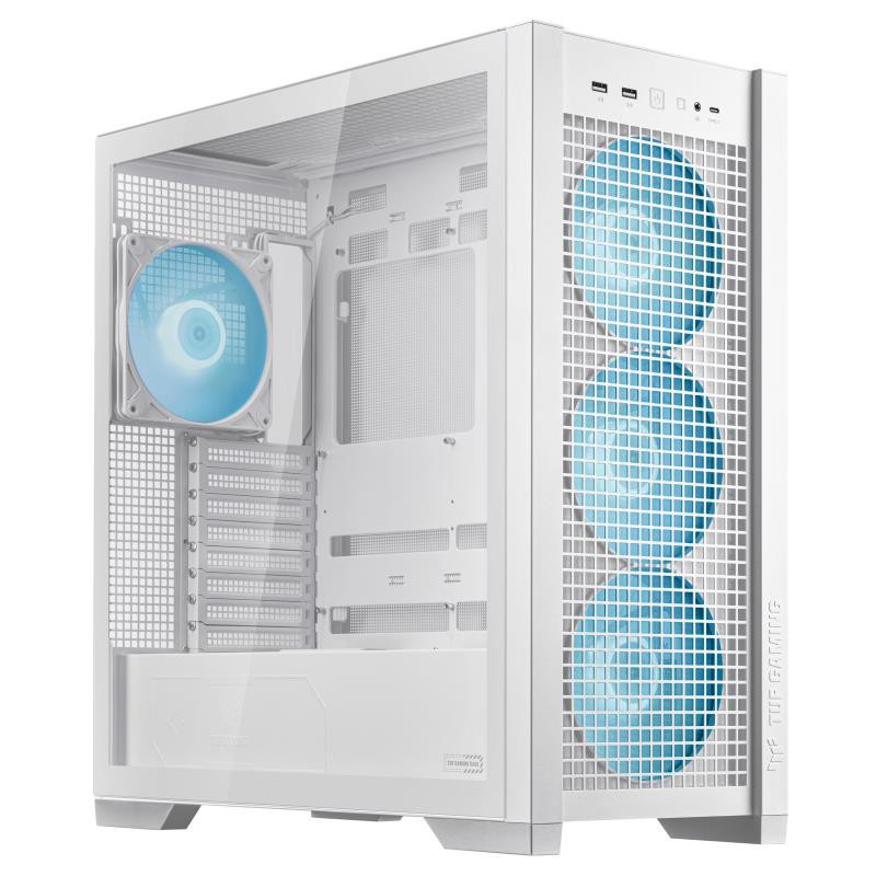 Case, ASUS, TUF Gaming GT302 ARGB, MidiTower, Case product features Transparent panel, Not included, ATX, EATX, MicroATX