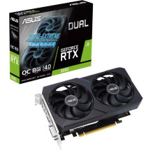 Graphics Card, ASUS, NVIDIA GeForce RTX 3050, 8 GB, GDDR6, 128 bit, PCIE 4.0 16x, Dual Slot Fansink, 1xDVI-D, 1xHDMI, 1x