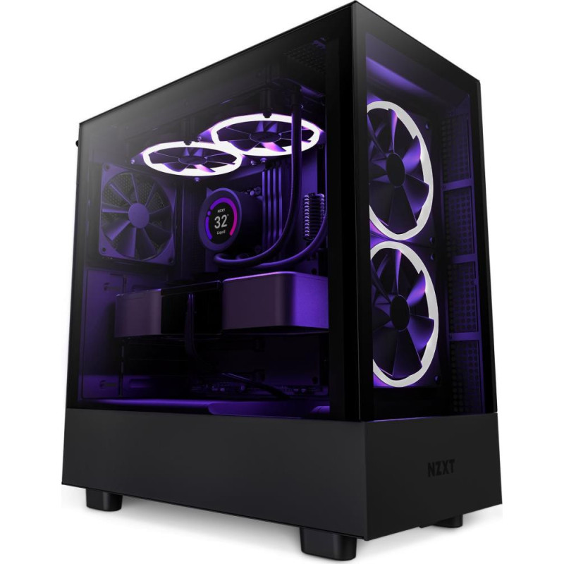 Case, NZXT, H5 ELITE, MidiTower, Case product features Transparent panel, Not included, ATX, MicroATX, MiniITX, Colour B