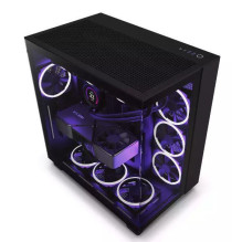 Case, NZXT, H9 FLOW, MidiTower, Case product features Transparent panel, Not included, ATX, MicroATX, MiniITX, Colour Bl