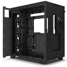 Case, NZXT, H9 FLOW, MidiTower, Case product features Transparent panel, Not included, ATX, MicroATX, MiniITX, Colour Bl