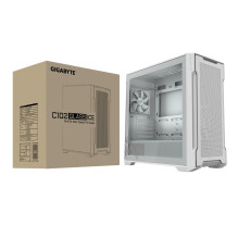 Case, GIGABYTE, GB-C102GI, MidiTower, Case product features Transparent panel, Not included, MicroATX, MiniITX, Colour W