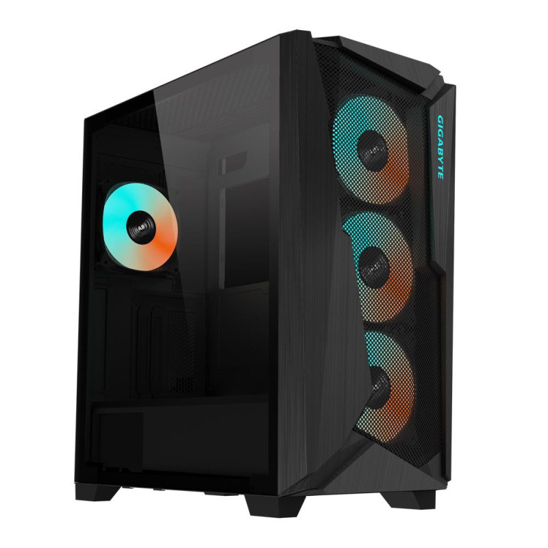 Case, GIGABYTE, C301G V2 BLACK, MidiTower, Case product features Transparent panel, Not included, ATX, EATX, MicroATX, M