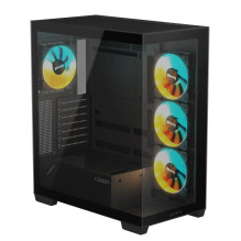 Dėklas, GIGABYTE, GB-C500P ST, MidiTower, Case gaminio savybės Skaidrus skydelis, ATX, MicroATX, MiniITX, Spalva Juoda, 