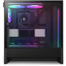 Dėklas, NZXT, H5 FLOW RGB 2024, MidiTower, Korpuso gaminio savybės Skaidrus skydelis, Neįtrauktas, ATX, EATX, MicroATX, 