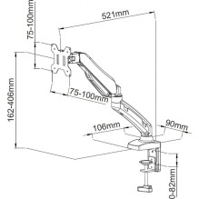 1 LED / LCD MONITORIAUS 13-27&quot; L-11GD ART LAIKIKLIS