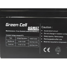 Green Cell AGM baterija 12V 12Ah – Baterija – 12 000 mAh sandari švino rūgštis (VRLA)