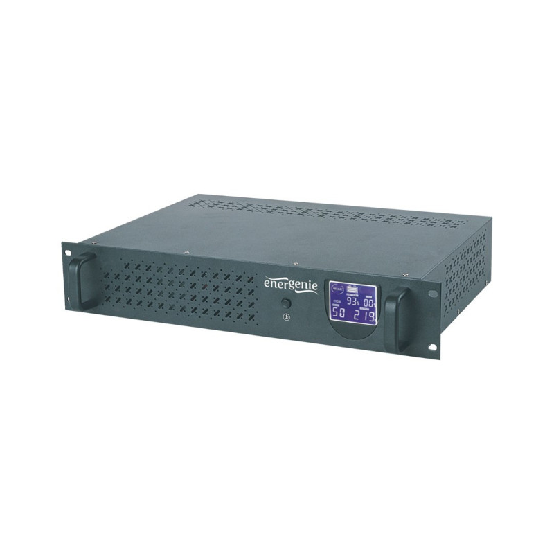 Gembird – Ups stovas 19'' 3,4u 1500va, 4xiec 230v out, iec14 in,rj11, usb, lcd Line-Interactive 1,5 kVA 900 W 4 kintamos