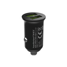 Green Cell GC CADM-GC-36AA - USB-Ladegeraet 36 W 2x USB-A schwarz žibintuvėlis, GPS, ausinės, mobilusis telefonas, navig