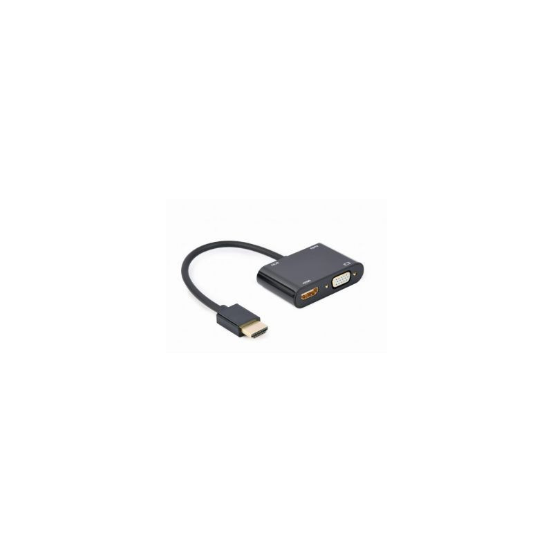 Gembird I / O ADAPTER HDMI TO HDMI / VGA / A-HDMIM-HDMIFVGAF-01