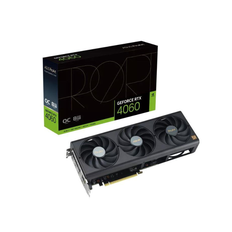 Graphics Card, ASUS, NVIDIA GeForce RTX 4060, 8 GB, GDDR6, 128 bit, PCIE 4.0 16x, 1xHDMI, 3xDisplayPort, PROART-RTX4060-