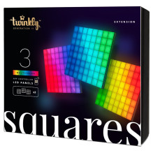 Twinkly Squares Extension Kit Išmanusis apšvietimo rinkinys Juoda Wi-Fi / Bluetooth