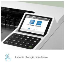 HP LaserJet Enterprise M406dn, juoda ir balta, spausdintuvas verslui, spausdinimas, kompaktiškas dydis, tvirtas saugumas