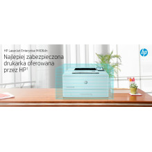 HP LaserJet Enterprise M406dn, juoda ir balta, spausdintuvas verslui, spausdinimas, kompaktiškas dydis, tvirtas saugumas