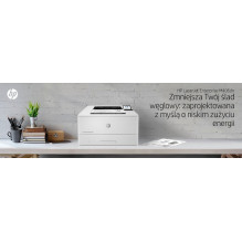 HP LaserJet Enterprise M406dn, juoda ir balta, spausdintuvas verslui, spausdinimas, kompaktiškas dydis, tvirtas saugumas