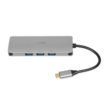 iBox IUH3RJ4K notebook dock / port replicator USB 3.2 Gen 1 (3.1 Gen 1) Type-C Power Delivery 100W Silver