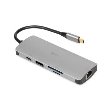 iBox IUH3RJ4K nešiojamojo kompiuterio dokas / prievadų replikatorius USB 3.2 Gen 1 (3.1 Gen 1) Type-C Power Delivery 100